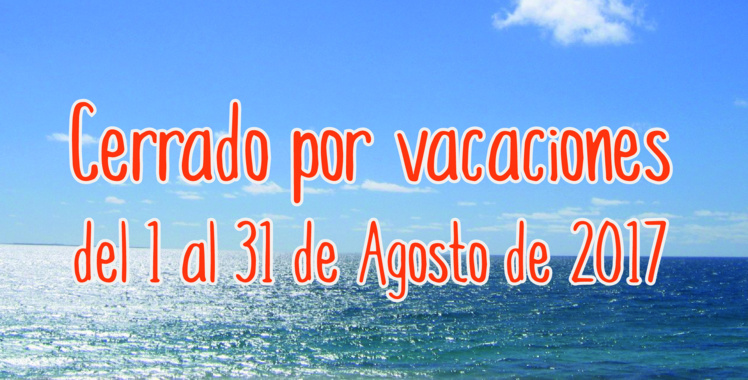 Cerrado por vacaciones Cerrado por vacaciones