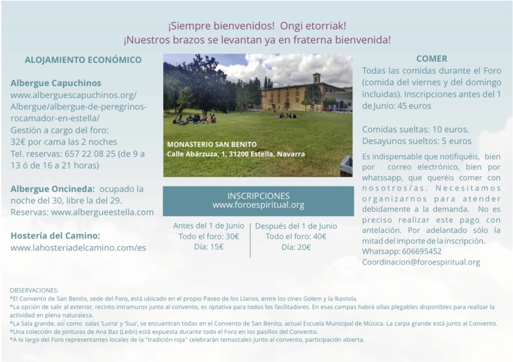 Foro Espiritual de Estella Junio 2018 Foro Espiritual de Estella Junio 2018