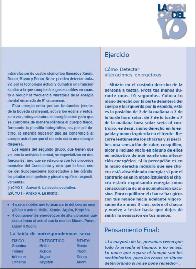 CIENCIA DEL YO: Lección 3