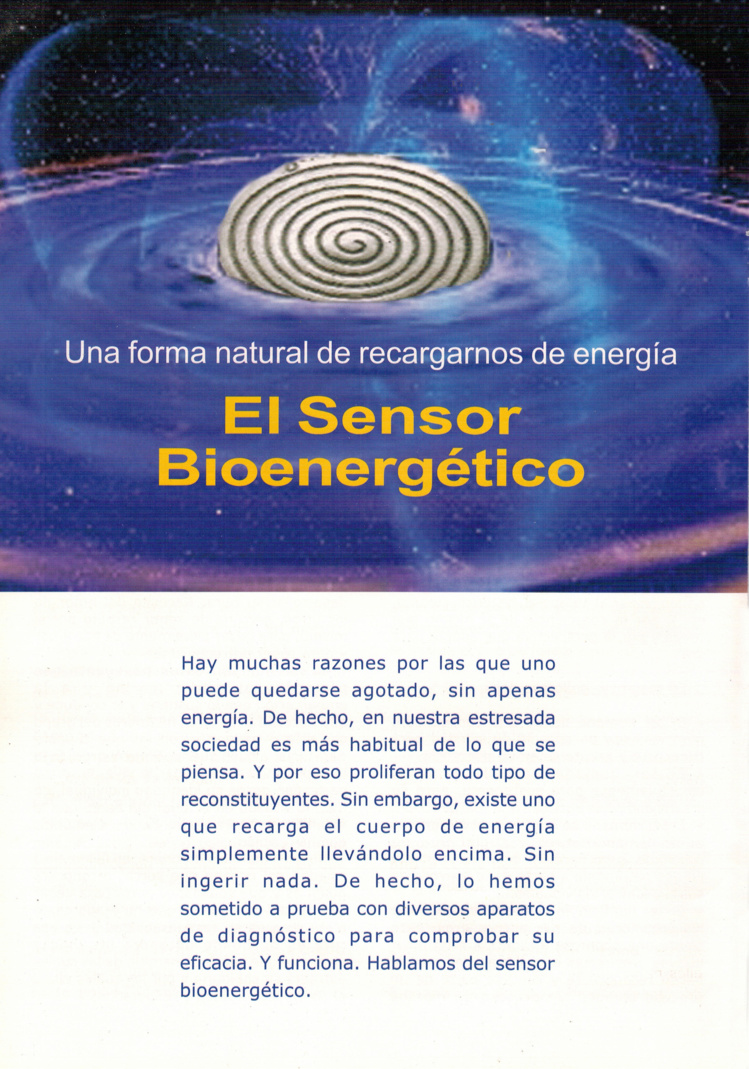 ¡OFERTA DE SENSORES BIOENERGÉTICOS! ¡OFERTA DE SENSORES BIOENERGÉTICOS!