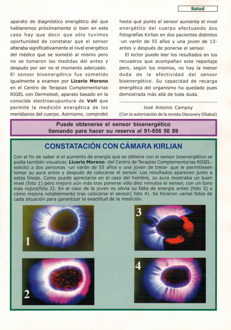 ¡OFERTA DE SENSORES BIOENERGÉTICOS! ¡OFERTA DE SENSORES BIOENERGÉTICOS!