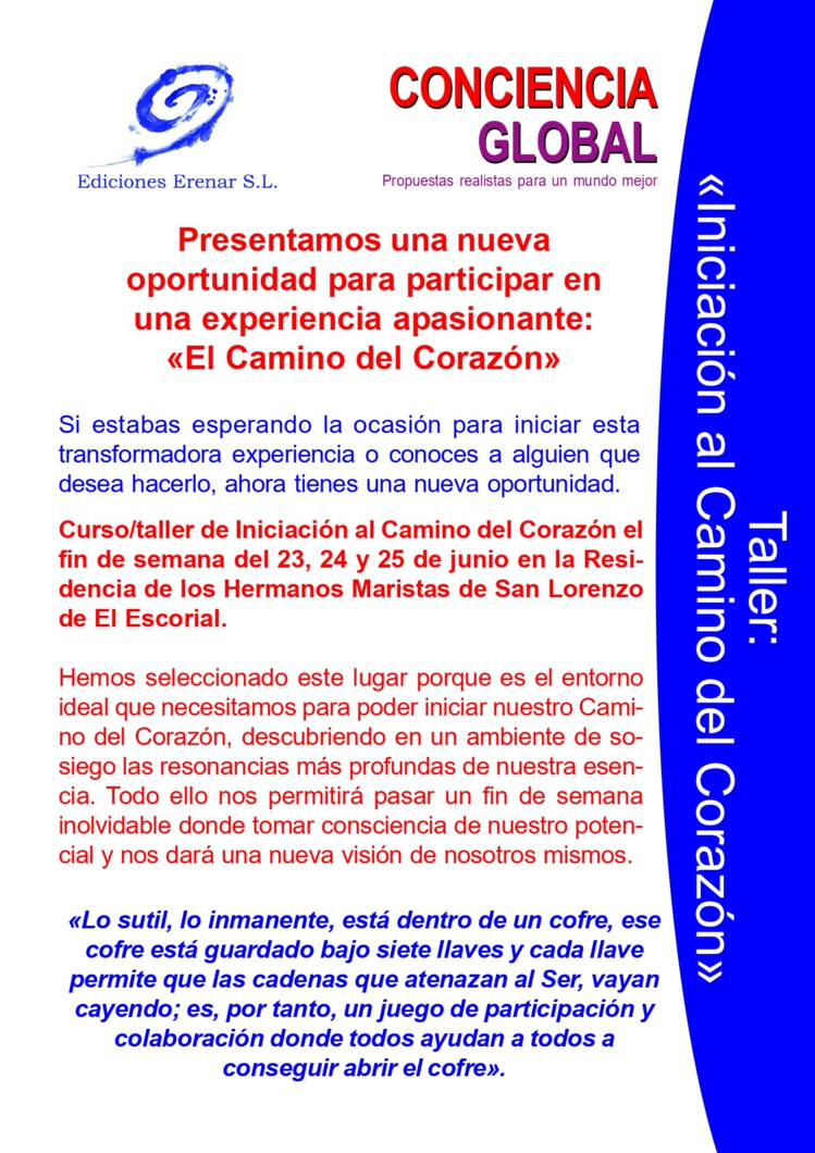Curso: Iniciación al Camino del Corazón (Madrid) 23,24,25 de junio de 2023