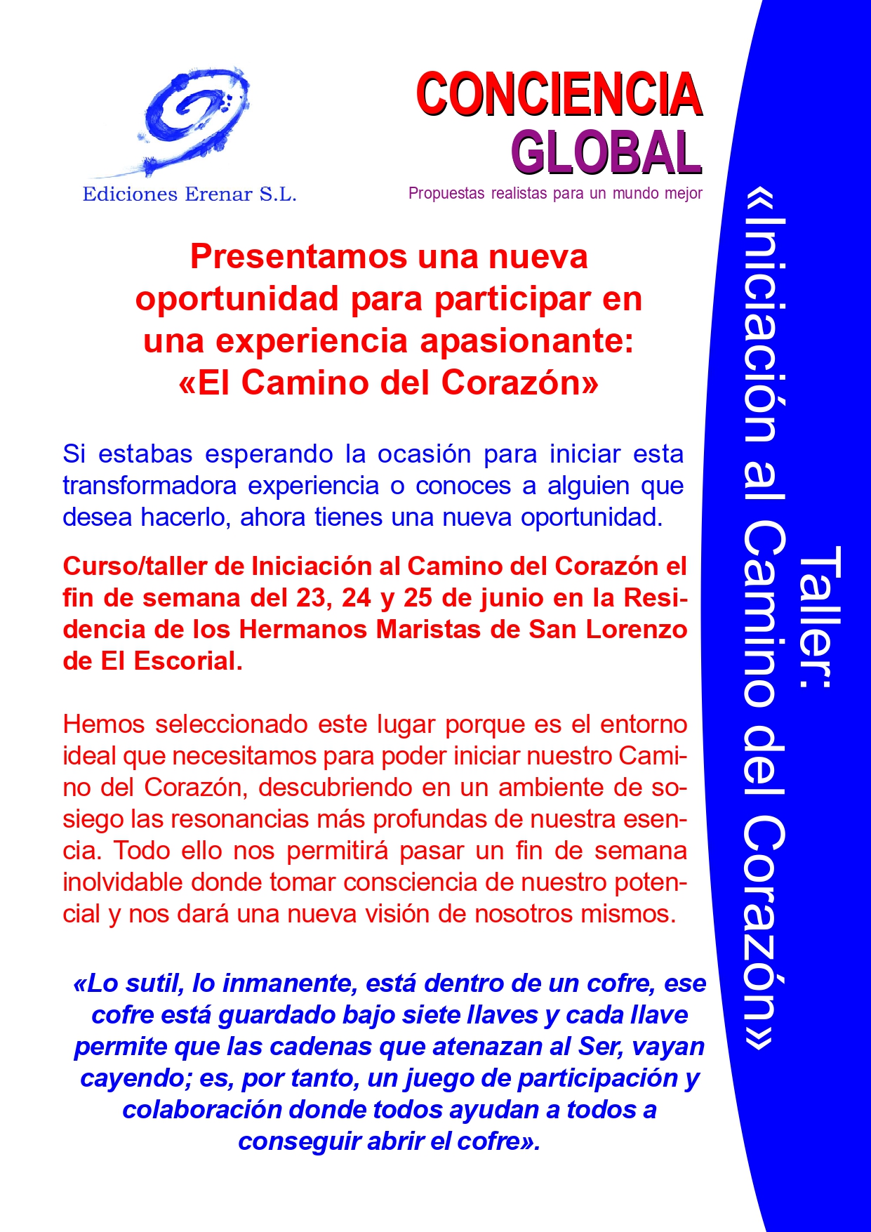 Curso: Iniciación al Camino del Corazón (Madrid) 23,24,25 de junio de 2023