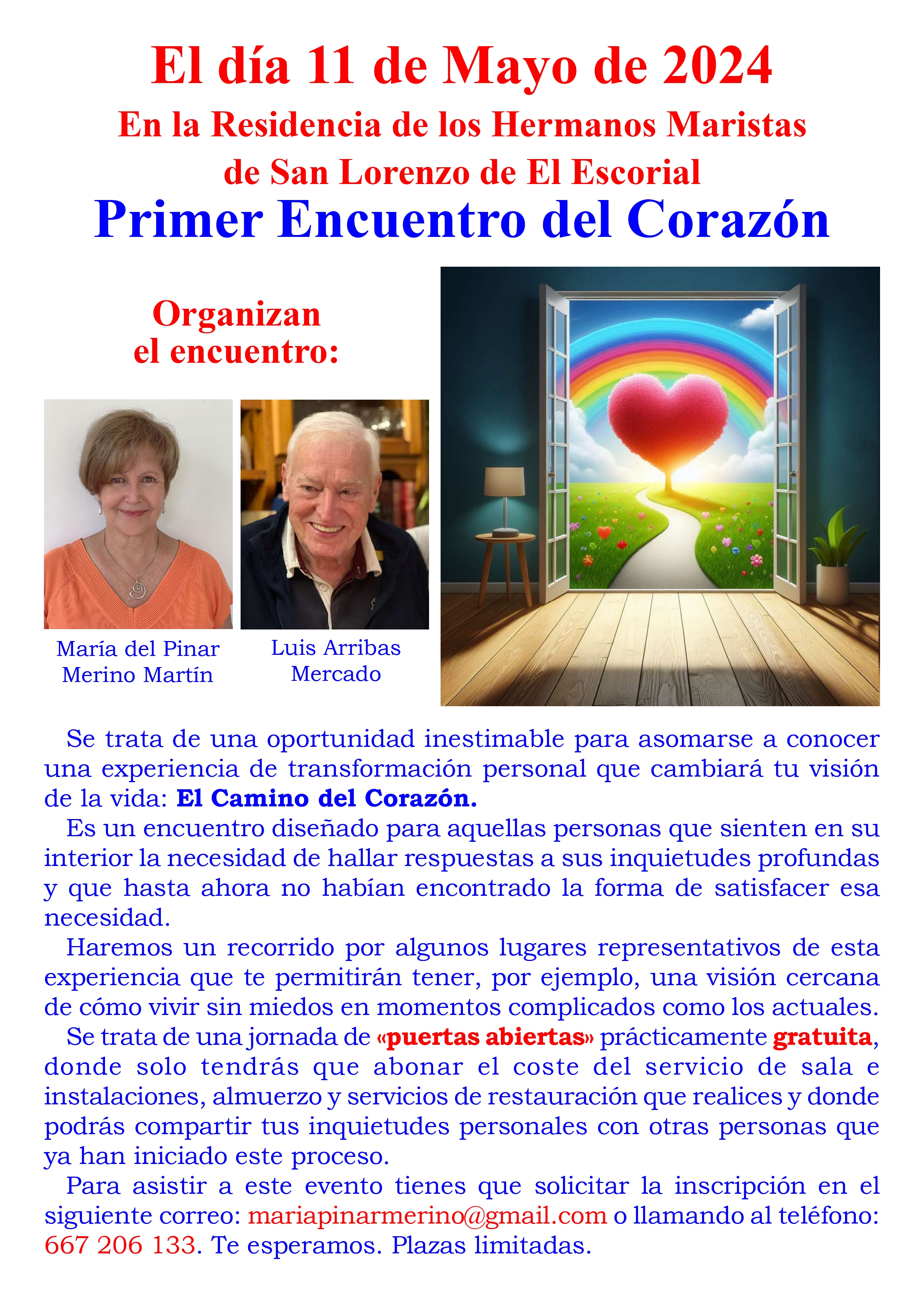 Primer Encuentro del Corazón - Jornada de puertas abiertas 11 de Mayo de 2024